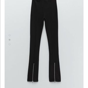 NWT Zara front zip skinny leggings